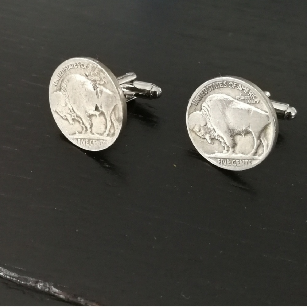 Vintage Buffalo nickel cufflinks